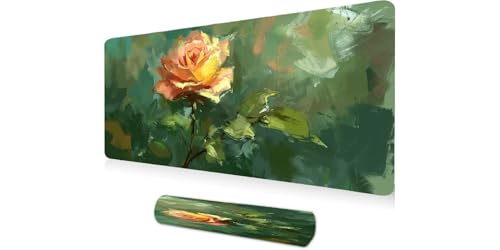 Mouse pad gamer XXL illustré fleurs, une idée cadeau idéale pour le bureau