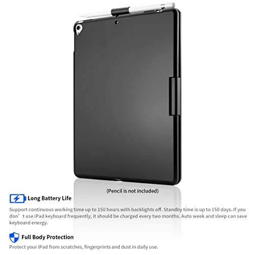 SZAMBIT Capa com Trackpad de Teclado Compatível para iPad,7 Luz de Fundo de Cor 360 Touchpad de Touc