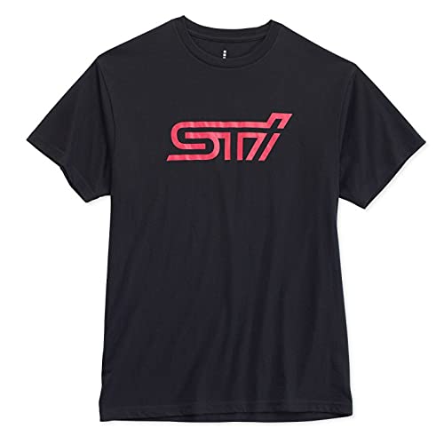 Subaru Genuine STi Logo Tee T Shirt WRX Sti Impreza Black Sizes Small to 5X Rally New (Large)