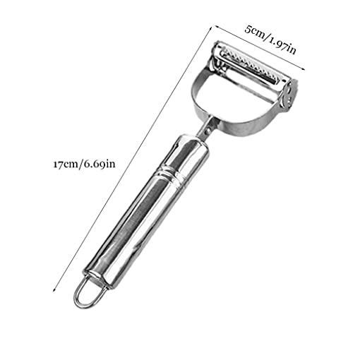 IKEEYUIS Descascador de batata de aço inoxidável serrilhado de repolho de legumes cortador portátil