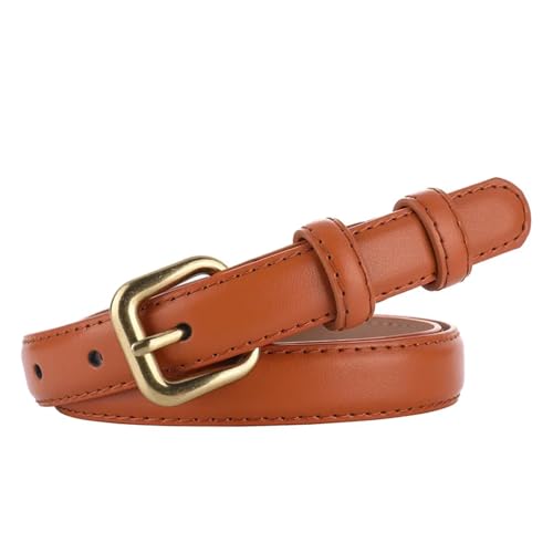 Women's Belts Fashion Skinny Soft Leather Belt 1.8cm Ladies Girdle Alloy Buckle Dress Jeans