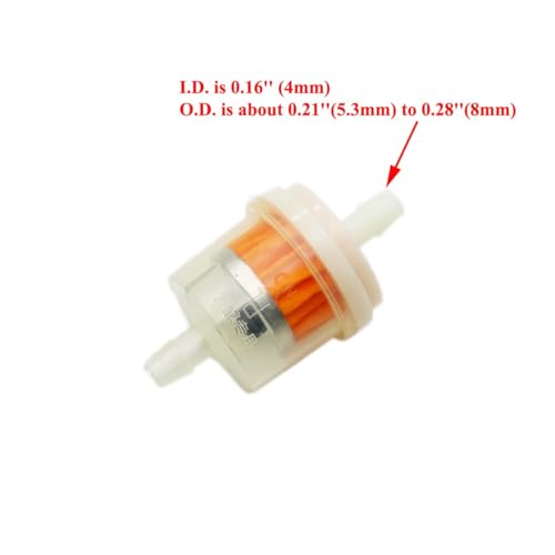 Image of PRO BAT 5 mm /0.2'' Gas Fuel Line Tube for ATV Dirt Bike Go Kart Moped Pocket Bike 10 ft / 118'' Orange