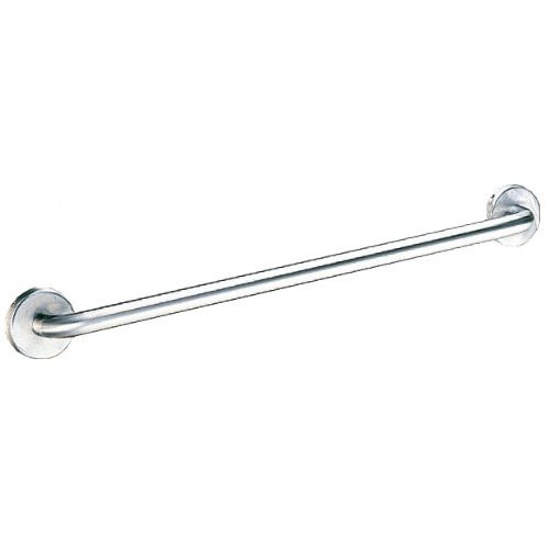 Bobrick 530x24 304 Stainless Steel Extra Heavy Duty Towel Bar with Concealed Mounting and Snap Flange, Satin Finish, 1" Diameter x 24" Length