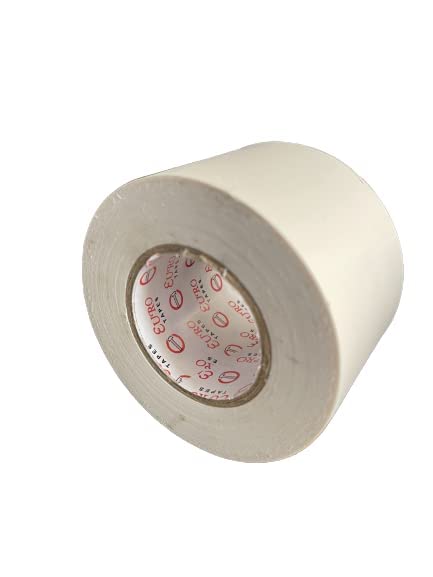 Image of EURO PVC Self Adhesive Monsoon Tape For Air Conditioner AC Insulation Tape Water Prof Heavy Duty 20 Meters Length, 48MM Width - White Colour - (Pack of - 02)