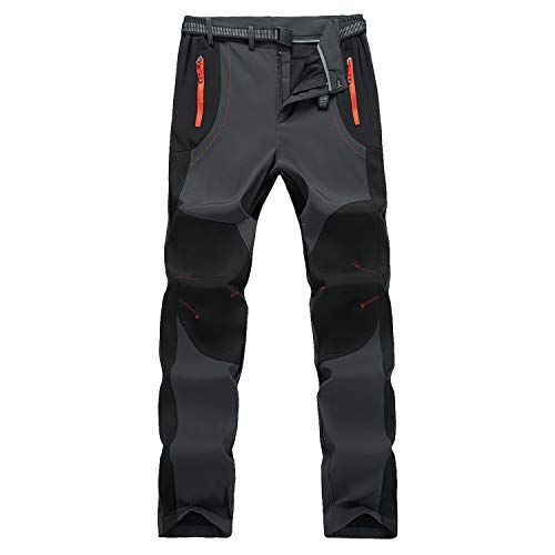 Freiesoldaten Hombres Al Aire Libre Pantalones de Senderismo Ligero Resistente al Agua Caminando Pantalones de Caza con Cinturón