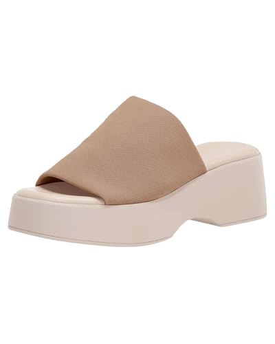 Image of Womens Wedge SIides Sandals Platform Open Toe Slip On Elastic Band Wedges Shoes