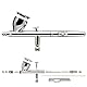 Airbrush Iwata Eclipse HP-CS 0.3 mit Teleskoprohr Fengda 3 m Anschluss 1/8-1/8