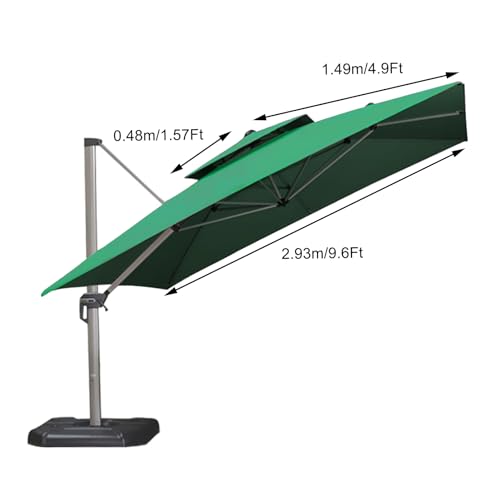 Zapasowy baldachim parasola wspornikowego – osłona zewnętrzna na taras, do ogrodu, zastosowania na rynku, odporna na warunki atmosferyczne konstrukcja zapewnia długotrwałą ochronę