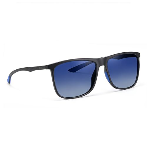 Image of Carbon Fiber Polarized Sunglasses for Men Women, Retro Square Frame, UV400 Protection HD Lens, Driving Fishing Sports