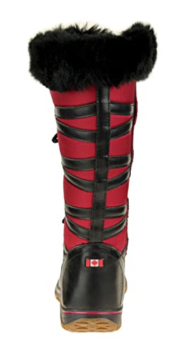 PAJAR Women's Grip Star Tall Winter Waterproof Insulated Snow Boot With Side Zipper and Laces3