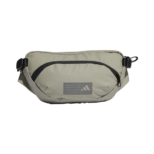 adidas Unisex Adulto Hybrid Waist Bag, Silver Pebble/Black/Grey Three, One Size