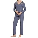 Hanro - Moments - Pyjama Langarm (XL Pigeon)