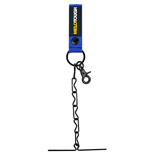 Image of MELOTOUGH Tape Thong for Tool Belt Waist Electricians Tape Holder Chain with Keyring and Trigger snap Hook Blue Color 1 Pack