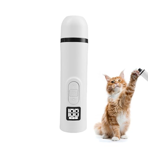 Molinillo de uñas para perros - rasuradora eléctrica tranquila | 2 velocidades Moladora de uñas de gato profesional ajustable, para recorte de mascotas para el cuidado del hogar