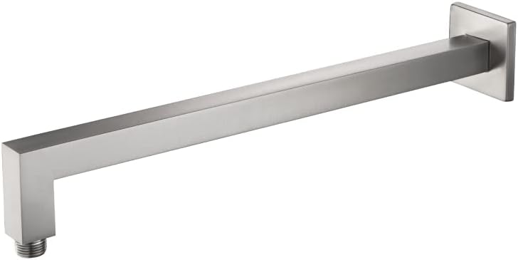 Isenberg HS1011SACP Wall Mount Square Shower Arm - 16" (400mm) - With Flange - Chrome