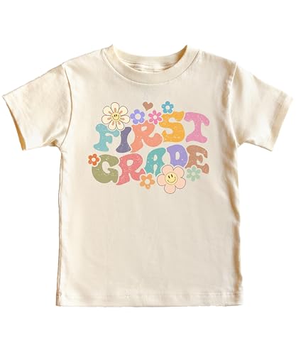 1st Grade Groovy Daisy First Day of School T-Shirt Back to School 1st Day of School Outfit4