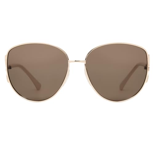 Foster Grant Sofia Vergara x Women's Serena Snag Free Cat Eye Sunglasses, Gold, 59 mm2