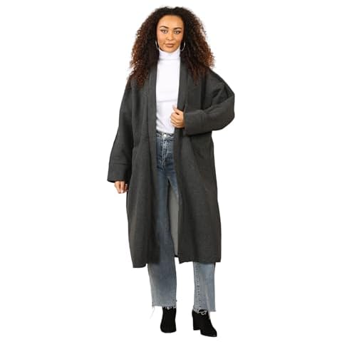 FAOZO Women's Warm Mid-Length Overcoat Cover