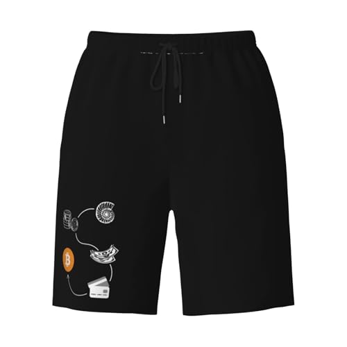 Bitcoin Money Evolution Mens Swim Trunks Quick Dry Board Shorts 7" - Hawaii Beach Swimwear4