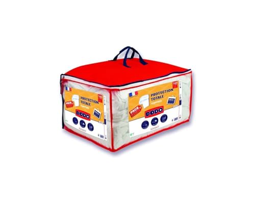 DODO Pack Couette 200x200 cm + 2 oreillers 60x60 cm + 2 proteges Oreiller 60x60 cm - garnissage 100% Polyester - 350g/m² - Blanc