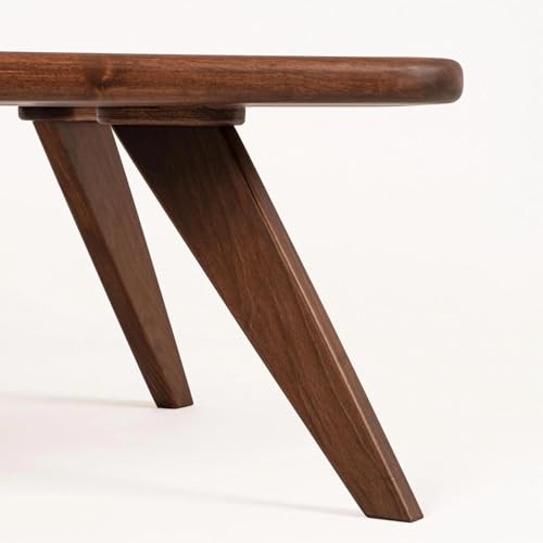 Image of Solid Sheesham Wood Squre Coffee Table for Living Room | Modern Center Table with Sturdy Triangular Legs | Wooden Tea Table for Home & Office (Squre Coffee Table, 56x56X41CM) (Asthetic)