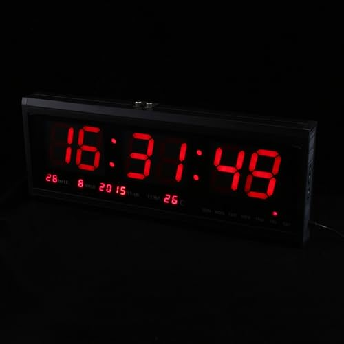 LED Wall Timer Large Digital LED Wall Clock Bright and High Contrast Display Large LED Timer Clock with Temperature and Date Display - Image 3