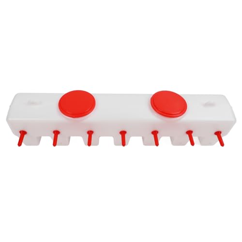 EMUKOEP 14 TEATS Dispensador de Alimentación de Cordero para Pantorrillas, Leche de Cabra, Oveja, Cubo de Alimento, Lechón, Aspiradora de Animales, 9 L de Capacidad, Tipo de Pezón Rojo