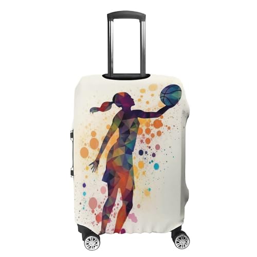 Basketball Pattern Luggage Cover, Washable Elastic Suitcase Cover Protector Fit 18-32 Inch Luggage4