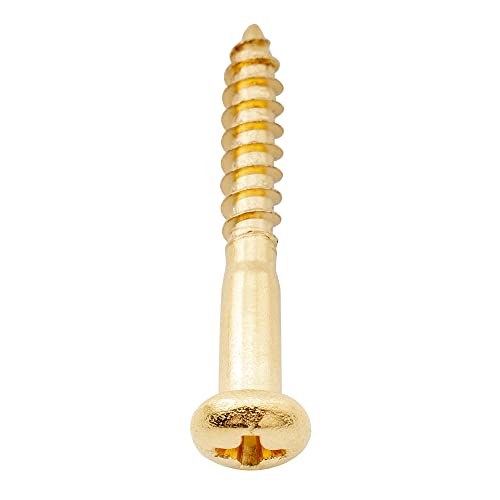 Musiclily Ultra 3.5x25mm Stainless Steel Pan Head Mounting Screws for Strat Style Electric Guitar Tremolo Bridge, Gold (Set of 6) - Image 4