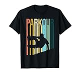 Vintage Distressed Style Parkour Silhouette T-Shirt