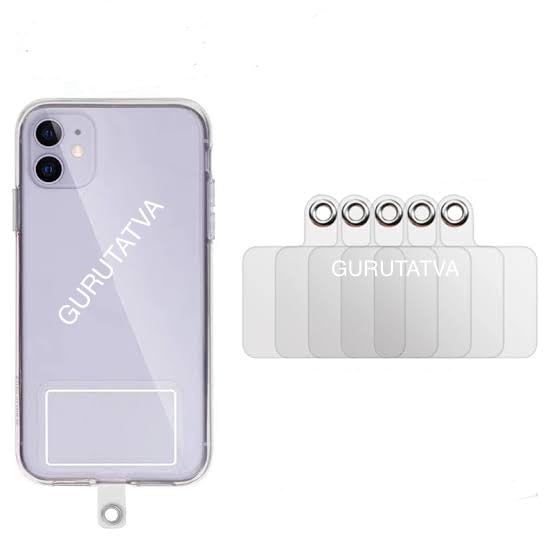 GURUTATVA Universal Detachable Transparent Mobile Phone Lanyard Patch Ultra Thin Phones Crossbody Strap Hanging Card Replacement Gasket (pack of 5) (9980891181) Amazon Price History, Amazon Price Tracker