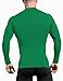 SPVISE Kelly Green Mock Turtleneck Men's Compression Shirts Long Sleeve Workout Undershirt Athletic Base Layer Running Tops
