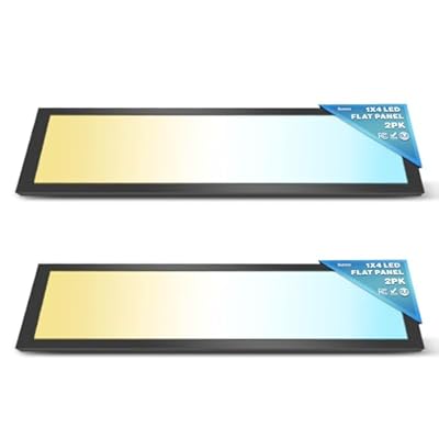Sunco 2 Pack 1x4 LED Flat Panel Light, Dual Selectable CCT 3500K/4000K/5000K & Selectable Wattage 30W/40W/46W, 5700LM, Dimmable 0-10V, Matte Black Drop Ceiling Fixture - ETL, DLC