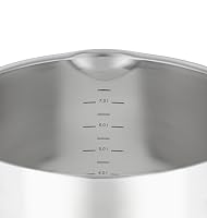 RÖSLE EXPERTISO Gemüse und Suppentopf, Hochwertiger Universaltopf aus Edelstahl 18/10, 24 cm, Glasdeckel, Innenskalierung, induktionsgeeignet, spülmaschinengeeignet, Silberfarben – Ansicht 3