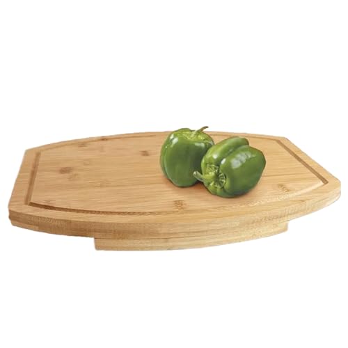 TANGPINGMAO Tablero de Corte de encimera de Esquina 15.4x11 '' Tablero de Corte de Esquina de bambú con Ritmo Anti-Señoras fáciles de Limpiar Suministros de Cocina de la Cocina de Corte de Esquina
