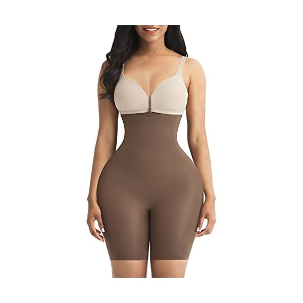 FeelinGirl-Shapewear-for-Women-Tummy-Control-High-Waisted-Shorts-Under-Dresses-Invisible-Body-Shaper FeelinGirl Tummy Control Shapewear High Waist Body Shaper for Women Control Shorts Butt Lifter Thigh Slimmers Light Brown