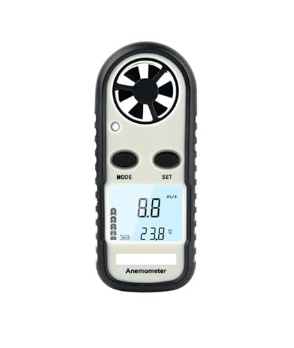 Mini anémomètre portable pour mesurer la vitesse du vent 0-30 m/s sur vos écrans LCD