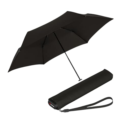Knirps Taschenschirm Ultra US.050 Slim Manual – Ultra leicht und flach – Sturmfest – Windproof – 21 cm – Schwarz Knirps Taschenschirm Ultra US.050 Slim Manual – Ultra leicht und flach – Sturmfest – Windproof – 21 cm – Schwarz