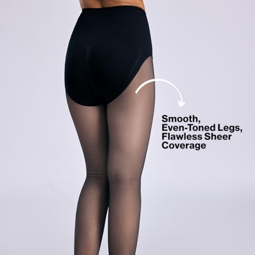 Image of NYKD By Nykaa Fur Lined Sheer Effect Thermal Stockings NYA054 Black