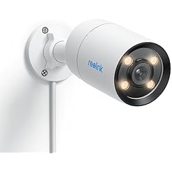 Reolink Camara Seguridad PoE 2K para Exteriores con Visión Nocturna en Color, Gran Apertura F1.0, Sensor de Imagen 1/1,8´´, Luz cálida, Detección de Personas/Vehículos/Mascotas, Sirena, CX410