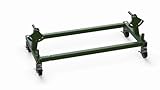 Heavy Hitch Lawn Mower Deck Cart for Sub-Compact Tractors - Green - Made in The USA