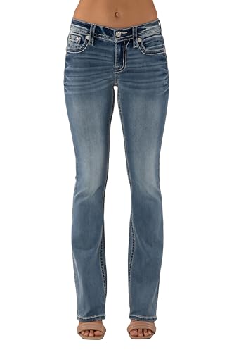 Miss Me Women's Geometric Sequin Embellished Mid-Rise Bootcut Jeans2