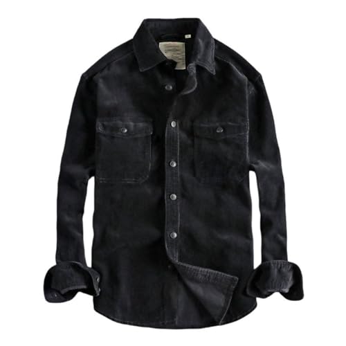 Chemise épaisse en velours côtelé homme la qualité supérieure des finitions soignées