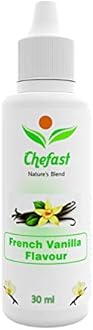 Chefast French Vanilla Flavour Baking Essence for Cake, Ice-Cream, Milkshakes, Chocolate, - 30ML ( Use 2-3 Drops Essence for 250 Grm Cake)