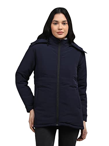 Image of CHKOKKO Women's Winter Quilted Jacket Navy Blue XL