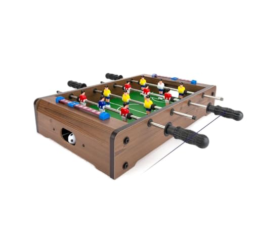 B4E Table Top Football Game Wooden Mini Foosball Table for Kids & Adults Indoor Outdoor Family Game 20 & 27 Size Options Classic Desktop Soccer Match Game for Ages 5+ (20 Inch)