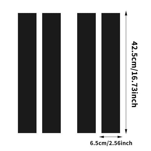 Image of TOMALL 2 Pair Racing Sport Stripe Vinyl Decals for Car Fender Hood Bumper Trunk Auto Stripe Graphic Stickers Decorations for Pickup Vehicle SUV Truck Off-Road (Matte Black)
