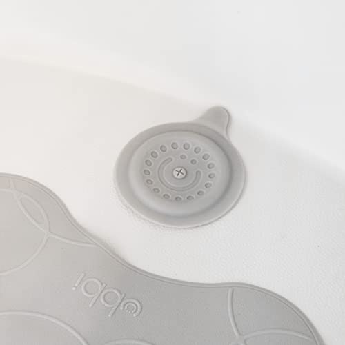 Image of Ubbi Bathtub Drain Cover, Silicone Drain Stopper with Suction, Baby Bath Time Accessory, Gray (Pack of 2)
