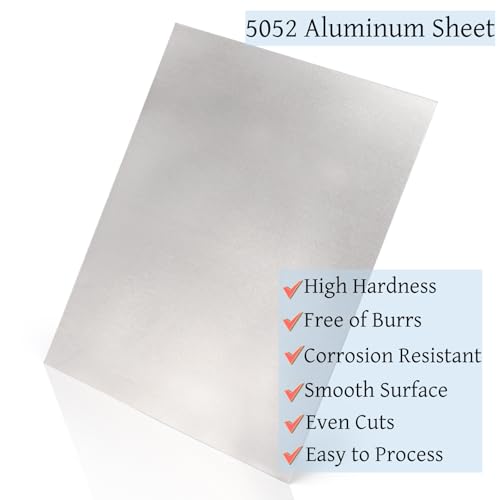 Tlence 6 Pack 5052 Aluminum Sheet, 12" x 12" x 1/64" (0.02") Inch Metal Plain Aluminum Plate, 0.5mm Panel Covered with Protective Film, Heat Treatable Aluminum Flat for Industry Crafting - Image 3