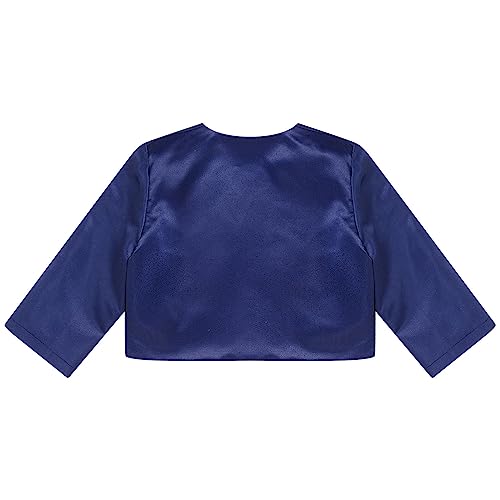 renvena Kids Girls 3/4 Sleeve Cardigan Sweater Flower Wedding Party Shrug Bolero Dress Cover Up Jacket4